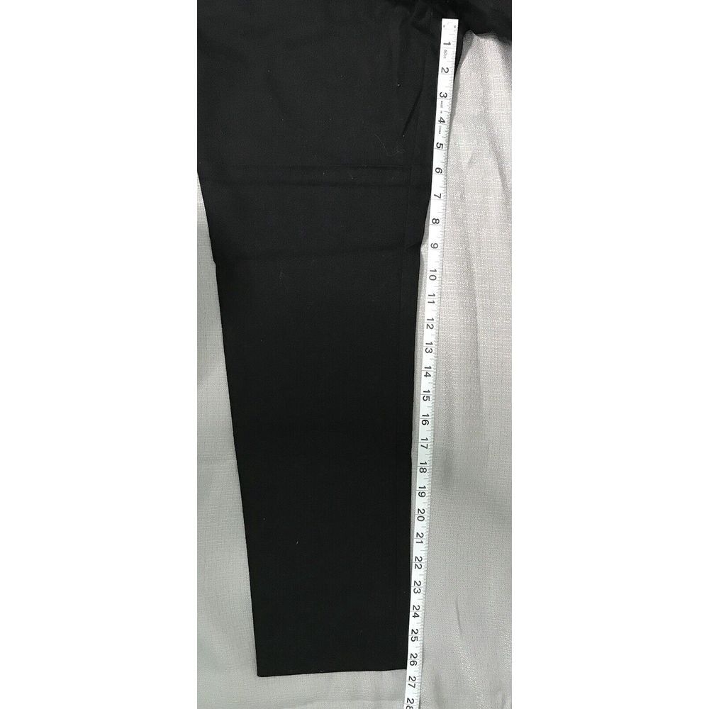 TRIXIE + LULU WOMEN MODERN ANKLE BLACK‎  TWILL CROP ANKLE PANTS Size 10 - Picture 5 of 8